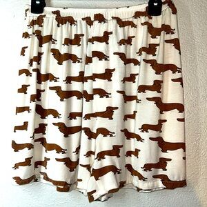 GOTKEYS Dachshund Doxie Wiener Dog Print Softest Knit Fabric Sleep Shorts Boxers
